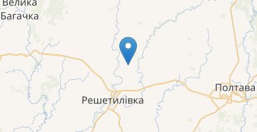 Карта Жовтневое (Решетиловский р-н)