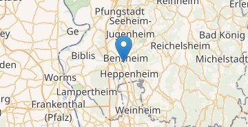 Mapa Bensheim