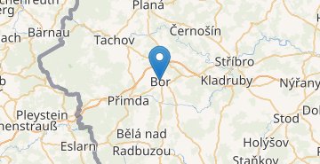 Harta Bor district Tachov