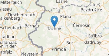 地图 Tachov(Plzeňský kraj)