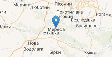 Kaart Merefa, Kharkivska obl