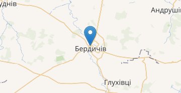 Mapa Berdychiv