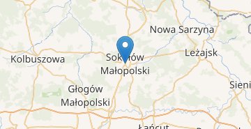 地图 Sokołów Małopolski