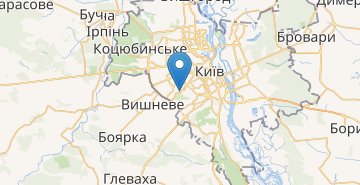 Map Kyiv airport Zhulyany
