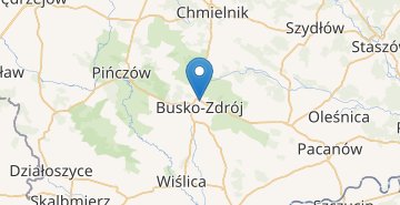 Kaart Busko-Zdrój