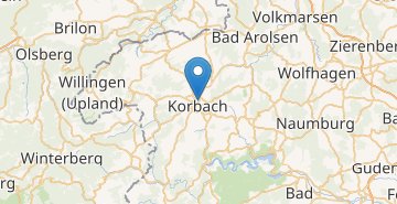 Mapa Korbach