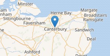 Mapa Canterbury