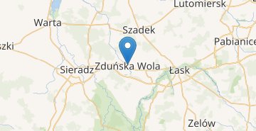 Térkép Zdunska Wola