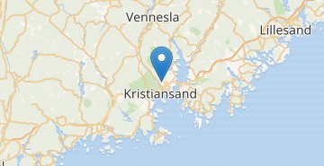 Mapa Kristiansand